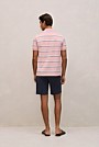 Cotton Pique Double Stripe Polo