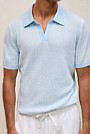 Linen Cotton Mouline Stripe Polo