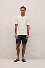 Cotton Basketweave Knit Shirt