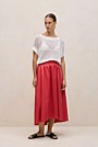 Cotton Sateen Waterfall Skirt