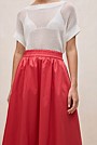 Cotton Sateen Waterfall Skirt