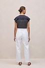 Cotton Blend Straight Leg Pant