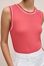 Cotton Rib Trim Detail Tank