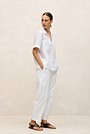 Ramie Collared Popover Shirt