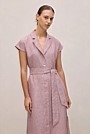 Linen End On End Stripe Shirt Dress