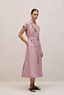 Linen End On End Stripe Shirt Dress