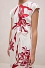 Wild Iris Twist Front Column Dress