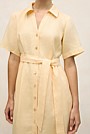 Linen Button Detail Shirt Dress