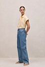 Linen Cap Sleeve Shirt