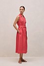 Linen Sleeveless Shirt Dress
