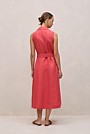 Linen Sleeveless Shirt Dress