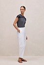 Breton Stripe Cap Sleeve T-shirt