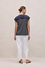 Breton Stripe Cap Sleeve T-shirt