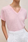 Linen Cotton Relaxed V Neck T-shirt