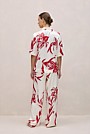 Wild Iris Satin Short Sleeve Shirt