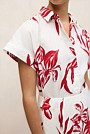Wild Iris Linen Cap Sleeve Shirt