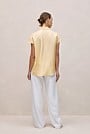 Silk Twill Cap Sleeve Shirt