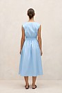 Cotton Sateen Shirred Waist Dress