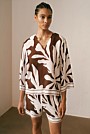 Wakame Border Stripe Popover Top