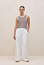 Cotton Pointelle Wave Stripe Tank