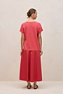Linen Cotton Relaxed V Neck T-shirt