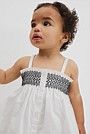 Shirred Romper Dress