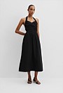 Organically Grown Cotton Halter Detail Midi Dress