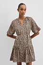 Print Tiered Mini Dress