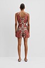 Organically Grown Linen Print Playsuit