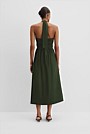 Organically Grown Cotton Halter Detail Midi Dress