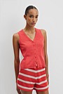 Organically Grown Cotton Linen Blend Vest
