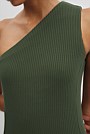 One Shoulder Rib Dress