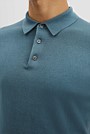 Australian Cotton Blend Silk Button Polo