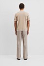 Australian Cotton Blend Silk Stripe Knit Polo