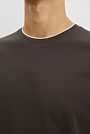 Tipped Mercerise Pique T-Shirt