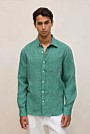 Regular Fit Linen Fine Stripe Shirt