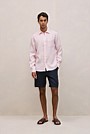 Regular Fit Linen Fine Stripe Shirt