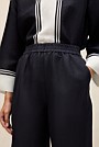 Linen Blend Border Print Pant