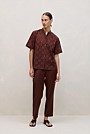 Cotton Geo Cutwork Short Sleeve Shirt