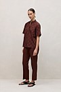 Cotton Geo Cutwork Short Sleeve Shirt