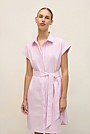Cotton Poplin Cap Sleeve Shirt Dress