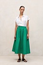 Cotton Poplin Pull On Skirt