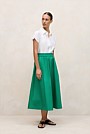 Cotton Poplin Pull On Skirt