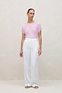 Linen Cotton Cable Knit T-shirt