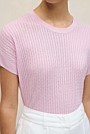 Linen Cotton Cable Knit T-shirt