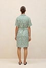 Brush Spot Linen Shirt Dress