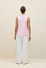 Linen Cotton Knit Collared Tank