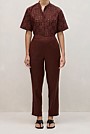 Stretch Linen Blend Pull On Pant