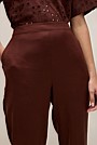 Stretch Linen Blend Pull On Pant