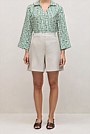Yarn Dyed Linen Blend Tailored Short